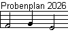 Probenplan 2026